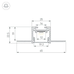 Профиль SL-LINIA20-FANTOM-2500 WHITE (Arlight, Алюминий)