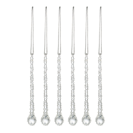 Набор ёлочных украшений Icy sparkles из коллекции New Year Essential, 6 шт.