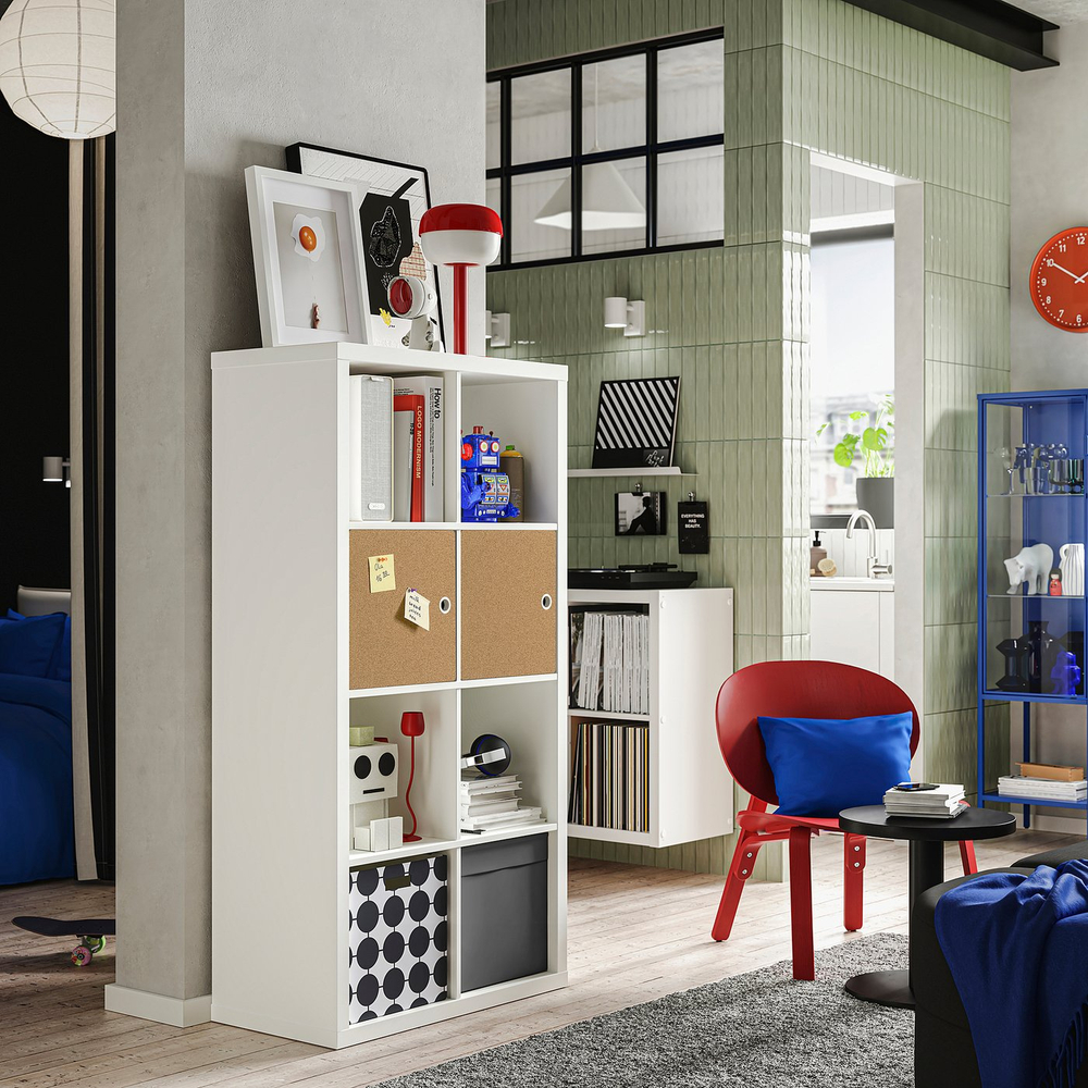 IKEA KALLAX  (ИКЕА КАЛЛАКС)  -  Вставка с дверцей - пробка 33x33 см