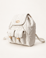 Женский рюкзак Dior Caro — молочный, 23 см