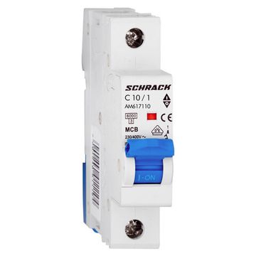 Автоматический выключатель Schrack Technik 1P C 10A 6kA Amparo AM617110--