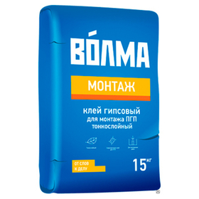 Сухая смесь (клей монтажный) гипсовая Волма Монтаж 15 кг