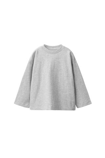 ZARA НАБОР ИЗ ТРЕХ ФУТБОЛОК С ДЛИННЫМИ РУКАВАМИ , ПУДРОВО-РОЗОВЫЦ