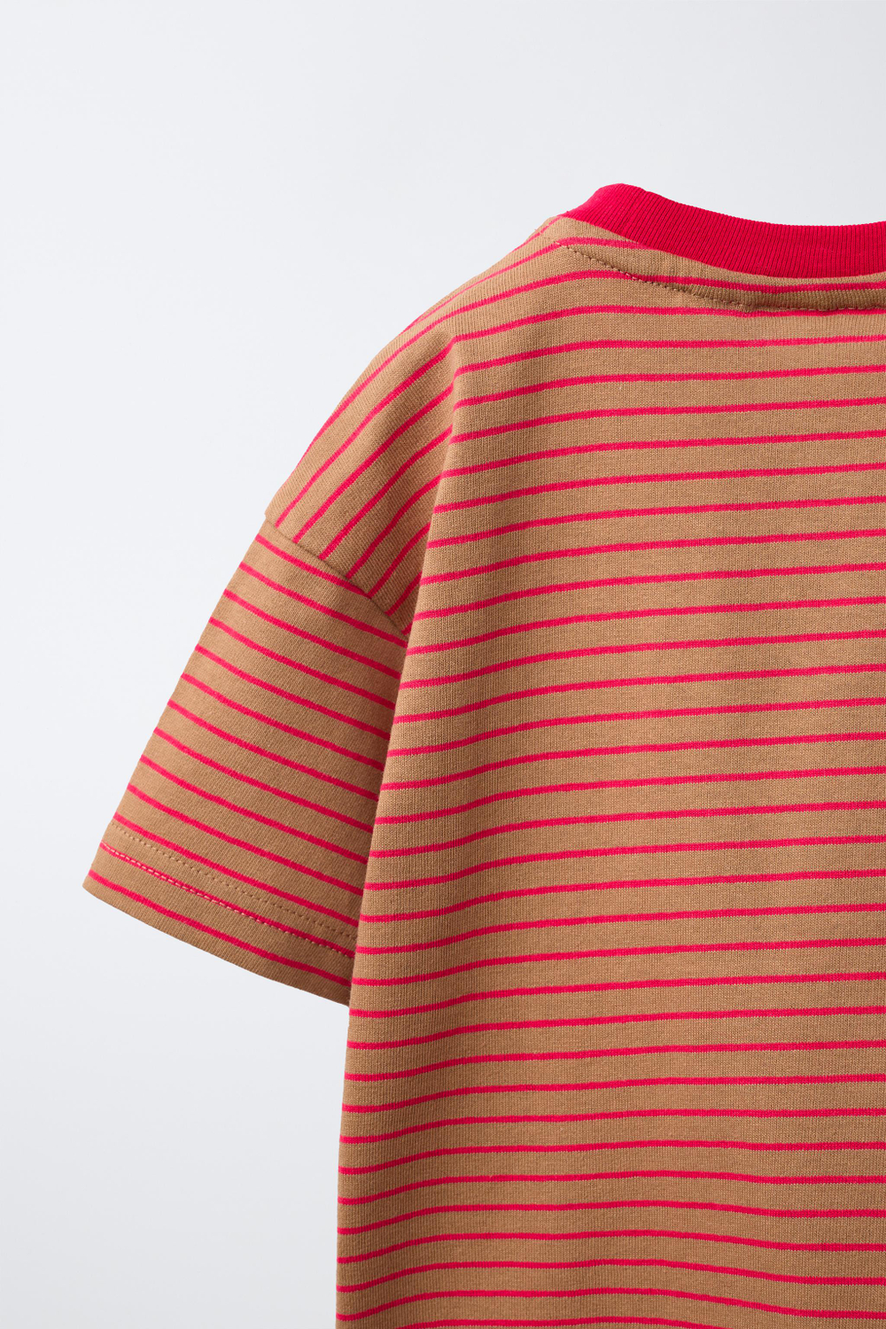 ZARA X PUKAS ФУТБОЛКА В ПОЛОСКУ PUKAS SURF, ЧЕРЕПИЧНЫЙ
