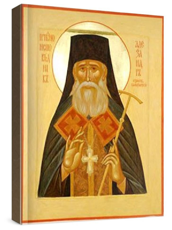 Александр Санаксарский (рукописная икона)