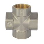 Крест латунь никель Ду 20 (3/4") ВР/ВР 9011 ГОСТ 32585-2013 Aquasfera 9011-02