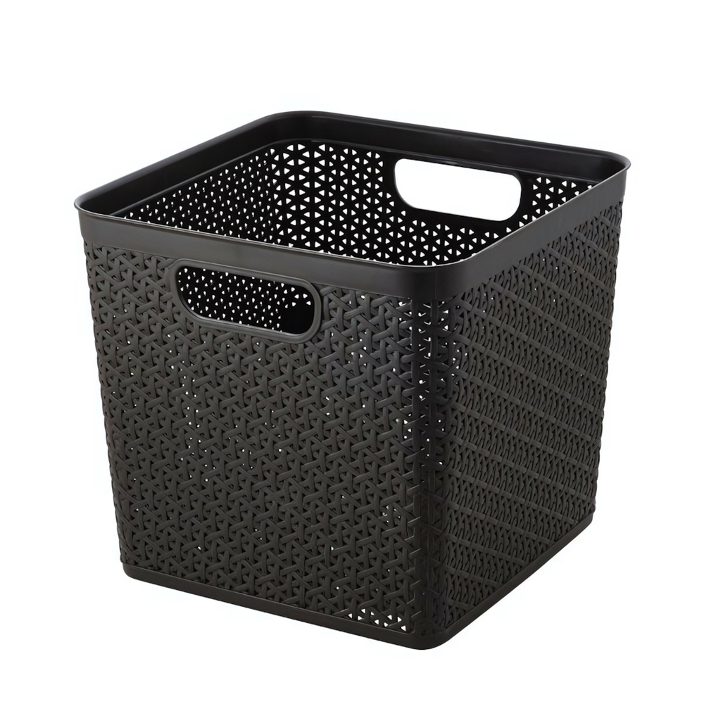 Корзина для хранения Keeplex Rattan 21л квадратная 29,5х29,5х27,5см темный каштан