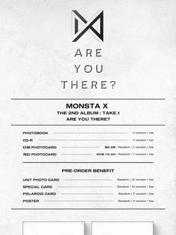 Альбом Monsta X - Take.1 Are You There? 2nd Album 4 Version SET