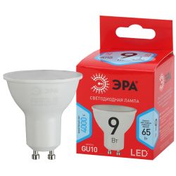 Лампа светодиодная ЭРА RED LINE LED MR16-9W-840-GU10 R 9Вт софит нейтральный белый свет GU10 | Лампы cветодиодные Точечные (Софиты) (MR, PAR)