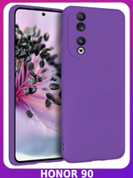 Мягкий Soft Touch чехол из силикона для HONOR 90 (не PRO!) с бархатной подкладкой
