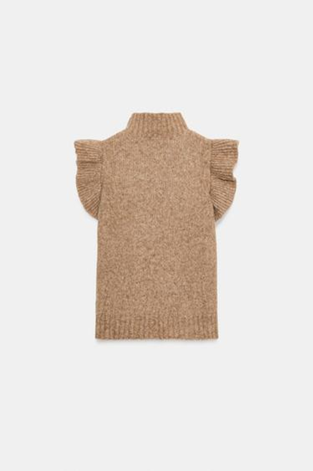 Шерстяной жилет с оборками - ZARA