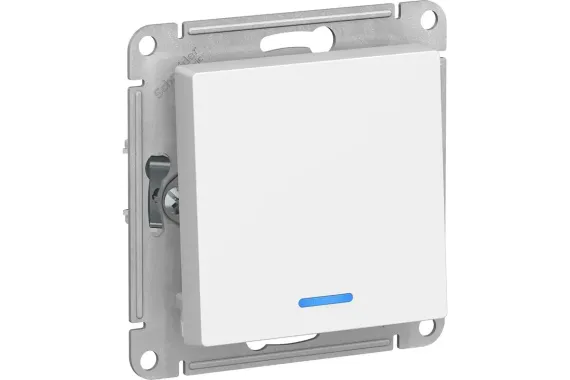 Выключатель Systeme Electric ATLASDESIGN 1-клавишный с индикатором белый 35953