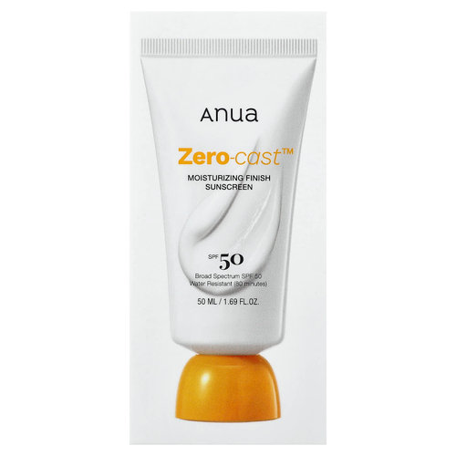 Anua, Zero-Cast™, увлажняющий солнцезащитный крем, SPF 50, 50 мл (1,69 жидк. унции)