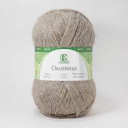 Пряжа Околица, 100г, 250м, 90%шерсти, 10%акрила (цена за 1шт)