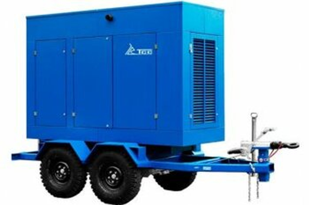Дизельный генератор ТСС АД-25С-Т400-1РМ7, электростартер, в кожухе, на прицепе