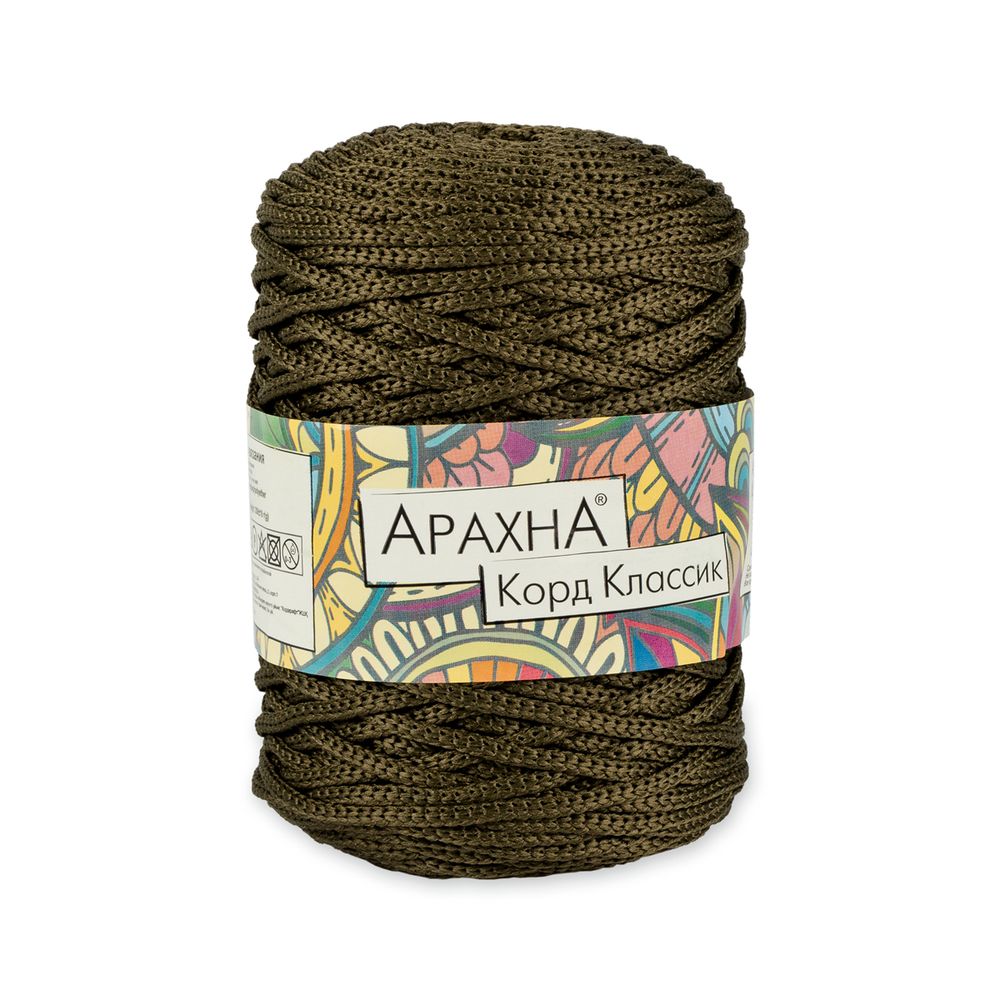 Пряжа Arachna Cord Classic / уп.3 мот. по 200 г, ±10 г, 100 м, 17 болотный Пряжа Arachna Cord Classic / уп.3 мот. по 200 г, ±10 г, 100 м, 17 болотный