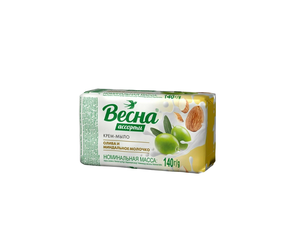 Крем- мыло туалетное твердое ВЕСНА Ассорти роза 90 г