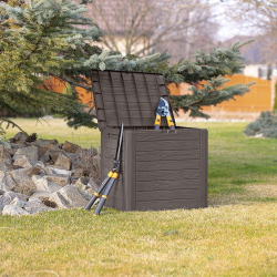 Пластиковый сундук Prosperplast Woodebox 140 л wenge