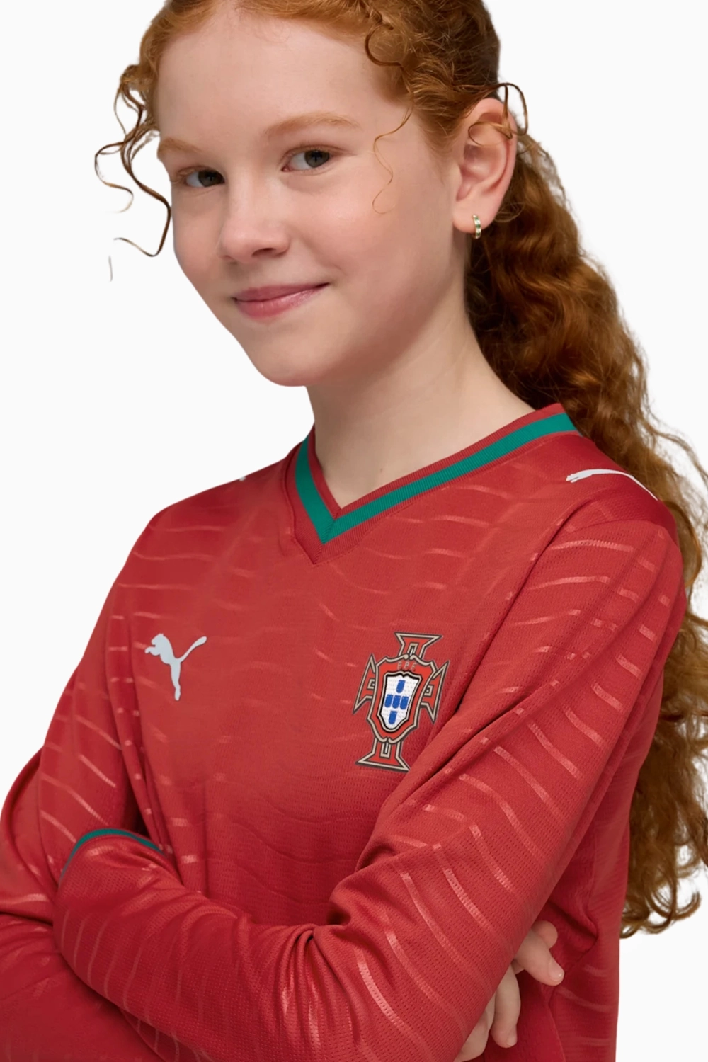 Футболка с длинными рукавами Puma Portugal 2026 Home Junior - красный