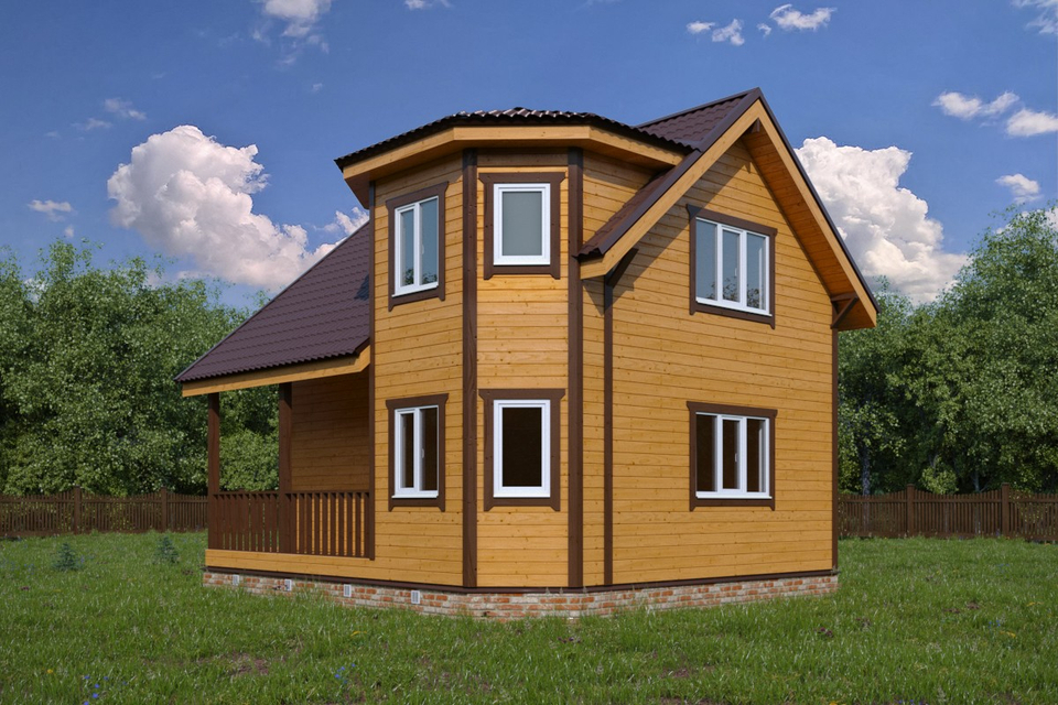 Каркас дома 7 x 8 м