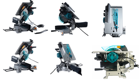 Комбинированная торцовочная пила Makita 1,65 кВт, диск 260/30 мм, глубина пропила 90° 93 мм, 2 в 1 торцовка и распиловочный станок LH1040