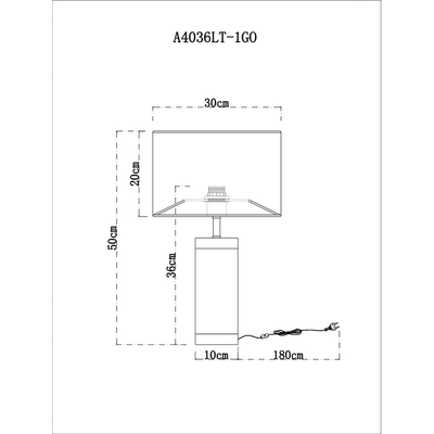 Декоративная настольная лампа Arte Lamp MAIA A4036LT-1GO, 1хE27