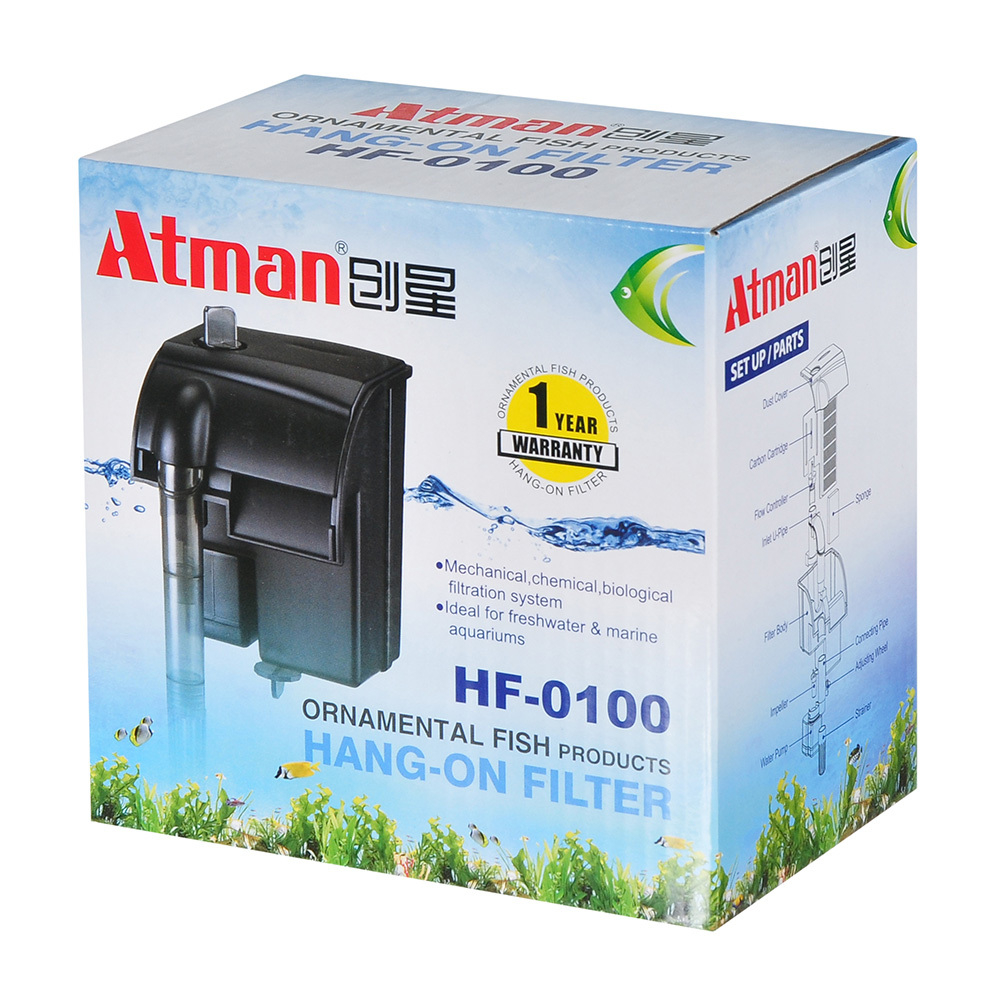 ATMAN HF-0100 Фильтр рюкзачный для аквариумов до 20 л, 190 л/ч