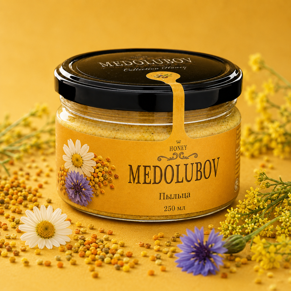 Крем-мёд MEDOLUBOV «Пыльца», 250 мл