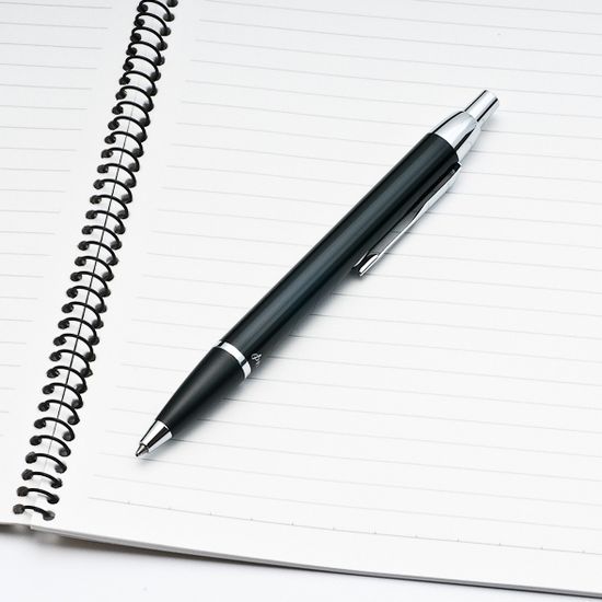 Шариковая ручка Parker IM Metal, K221, цвет: Black CT, стержень: Mblue, S0856430