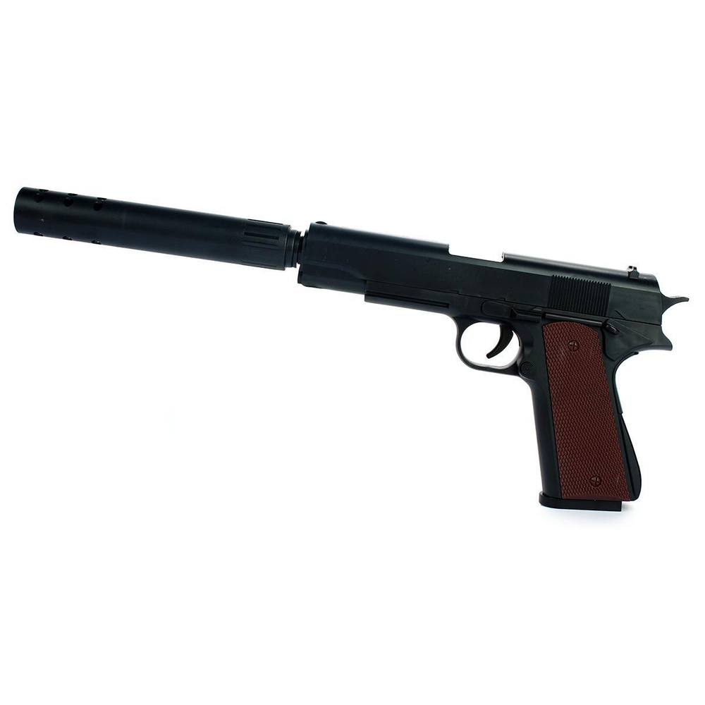 Пистолет с мягк.пулями, коробка YS1911-1