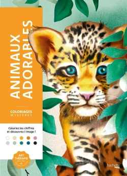 Hachette раскраска по номерам Coloriages mystères - Animaux adorables