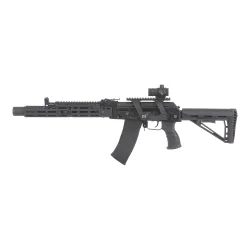 Коллиматор Target Optic 1x21, Weaver, красная марка, точка 2 MOA - вид установленного прицела на оружии