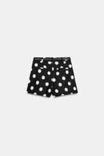 ШОРТЫ В ГОРОШЕК С ЗАЩИПАМИ И РЕМНЕМ — ZARA