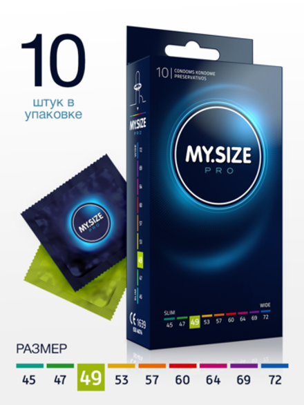 Размерные презервативы MY.SIZE PRO размер 49 - 10шт
