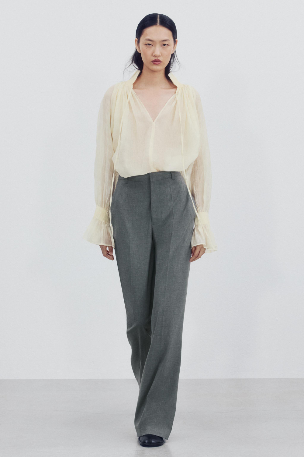 БРЮКИ С ВЫСОКОЙ ПОСАДКОЙ — ZW COLLECTION — ZARA