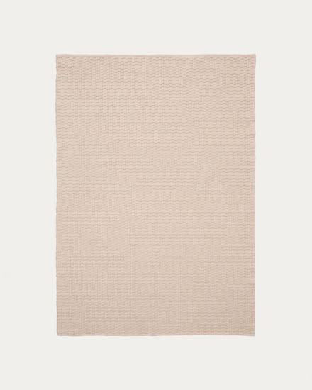 Ковер Mascarell из хлопка и полиэстера белого цвета 160 x 230 см