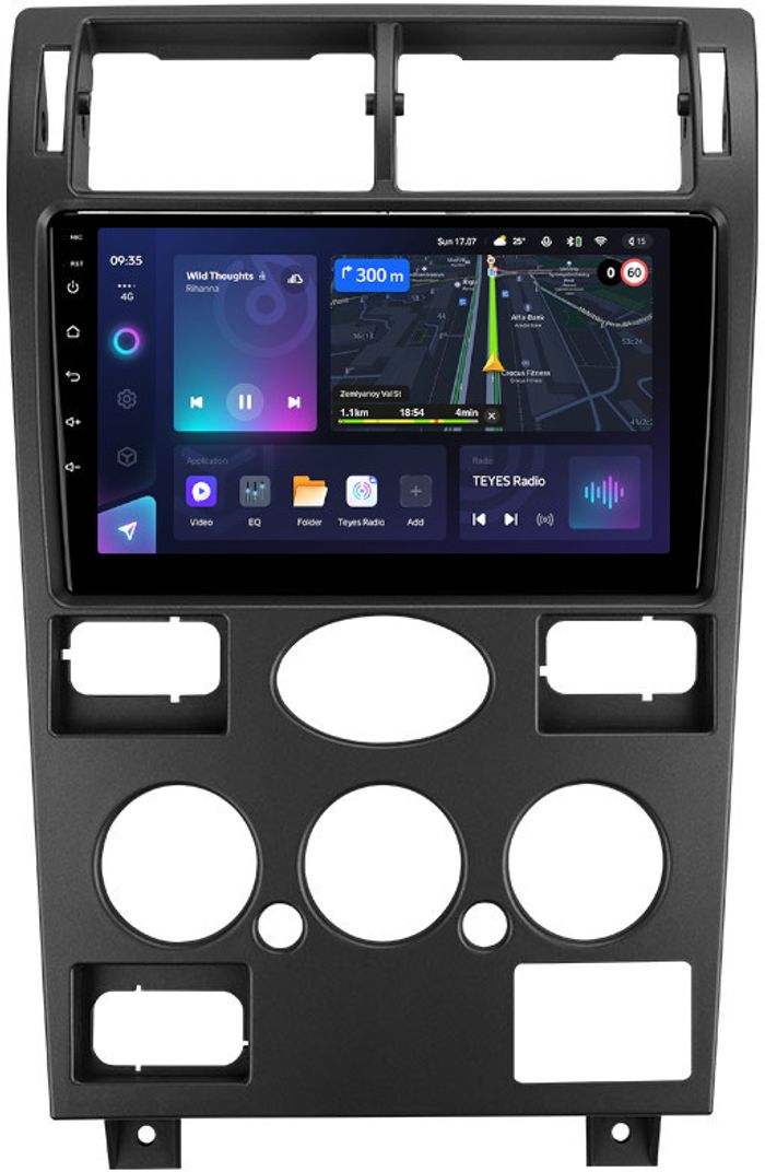 Магнитола для Ford Mondeo 3 2000-2006 (кондиционер) - Teyes CC3L монитор 9" IPS на Android 10, CarPlay, 4G SIM-слот