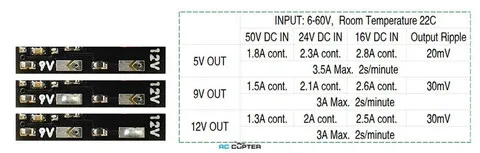 Стабилизатор напряжения Matek MICRO BEC 6-60V to 5V/9V/12V-ADJ 3.5A понижающий