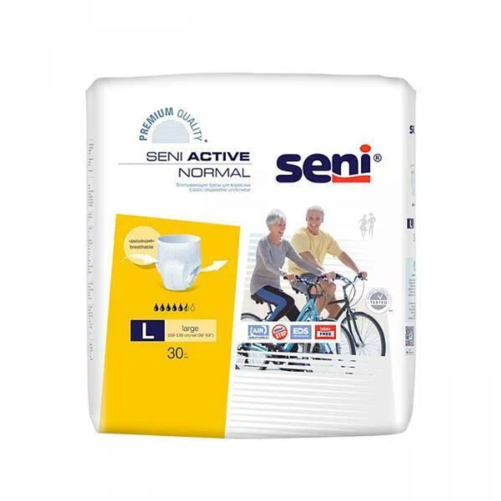 Впитывающие трусы Seni Active Normal L (100–135 см), 30 шт