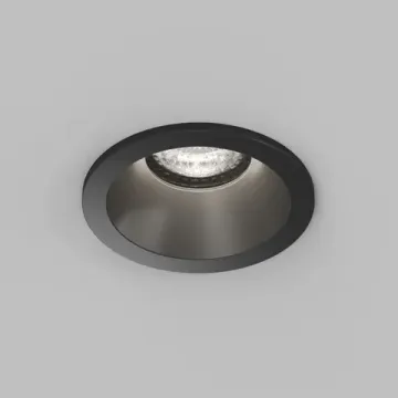 Точечный встраиваемый влагозащищенный светильник 1*GU10 DK2130-BK чёрный Cove Denkirs