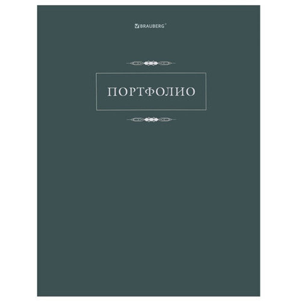 Папка-портфолио универсальная, 4 кольца, 20 файлов, 7БЦ матовая, BRAUBERG "Classic", 117554
