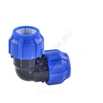 Отвод компрессионный ПЭ Дн 20х90гр Ру16 VALFEX 121001212020