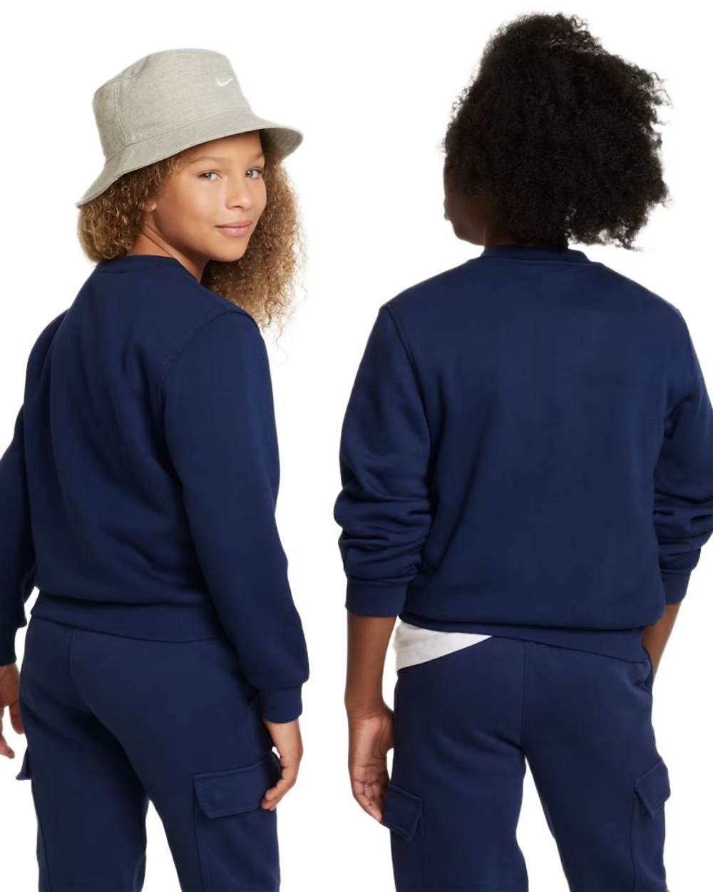 Детская теннисная куртка Nike Kids Sportswear Club Fleece - midnight navy/white