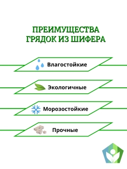 Добор для грядки из шифера высотой 250мм толщина 10мм