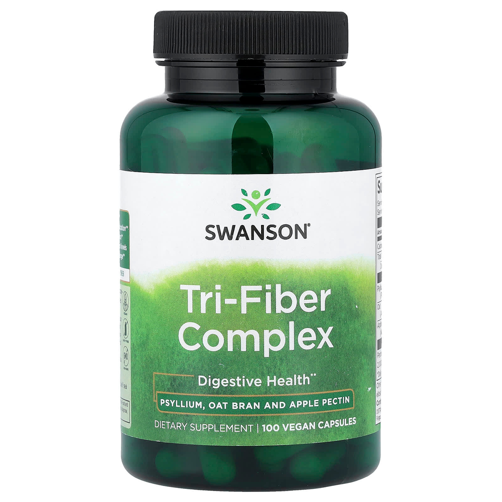 Swanson Vitamins, комплекс из трех волокон, 100 веганских капсул