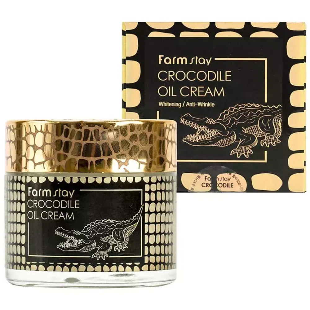 FARMSTAY Питательный крем для лица с крокодильим жиром Crocodile Oil Cream 70 гр.
