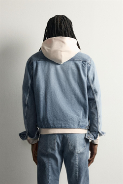 ZARA ДЖИНСОВАЯ КУРТКА TRUCKER 2026 TANAKA NY TYO LTD.©, ГОЛУБОЙ