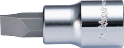 Торцевая головка короткая с отверткой 1/4" SL 4 мм, 2021M04, Hans