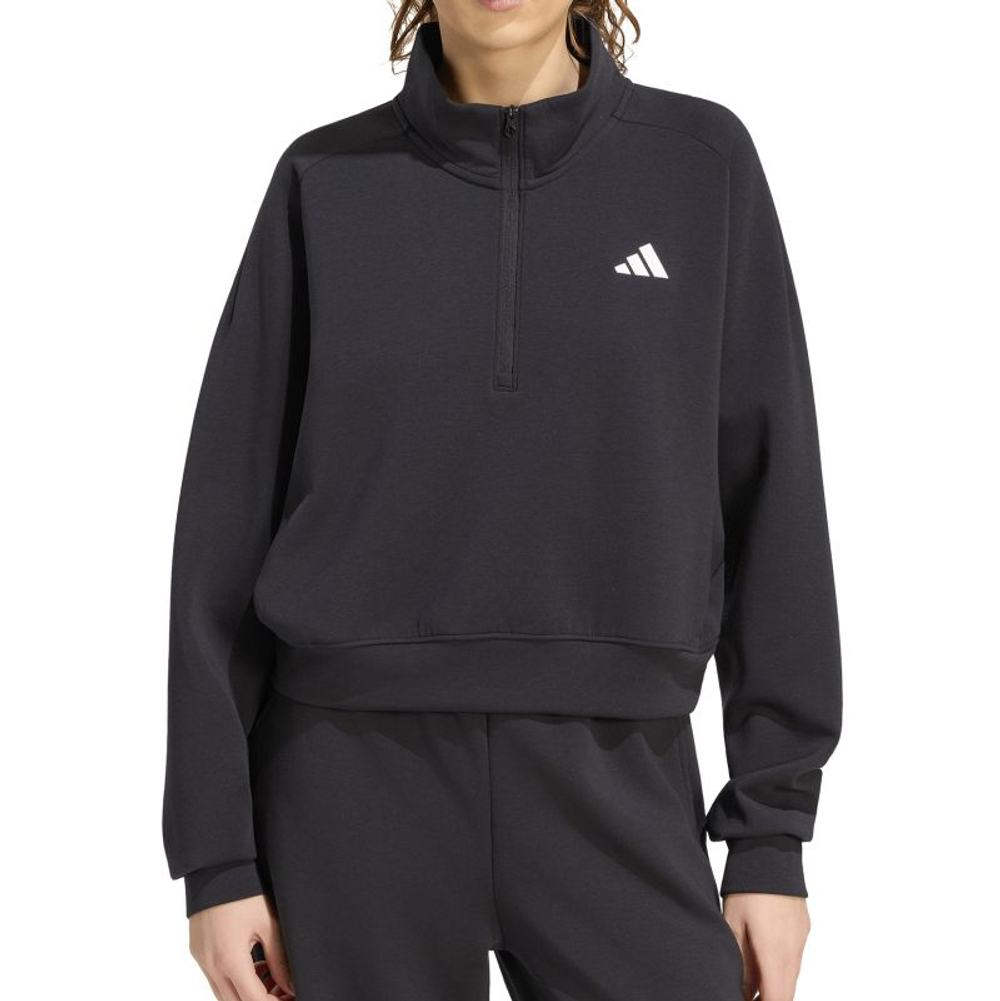 Женская теннисная толстовка Adidas Tennis Half Zip - black