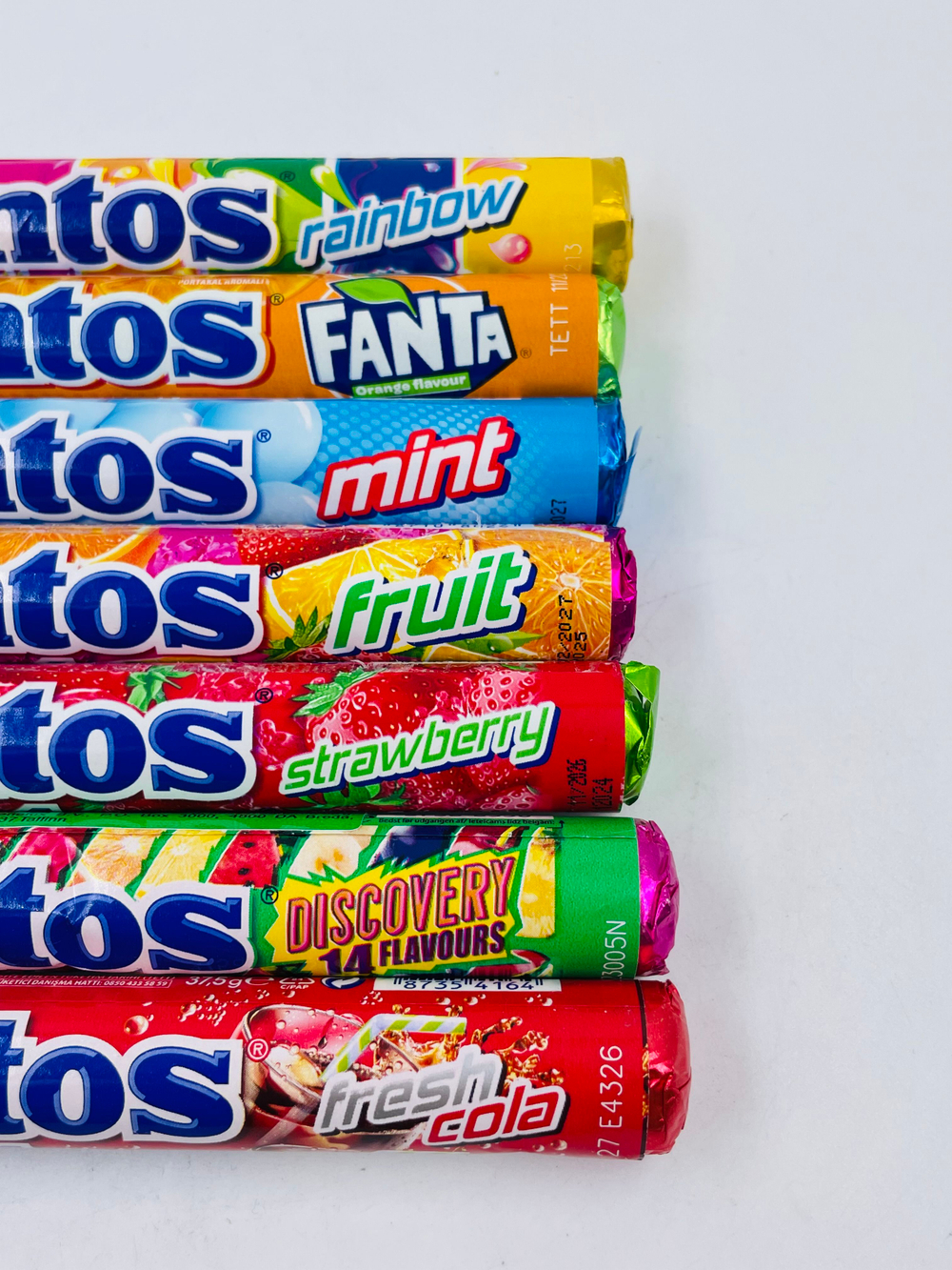 Жевательное драже Mentos 7 видов, ассорти вкусов, 7 шт. по 37,5 г